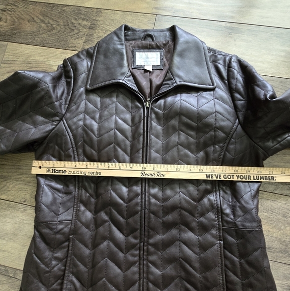 Worthington Leather Brown Large Women's Jacket - Picture 8 of 9
